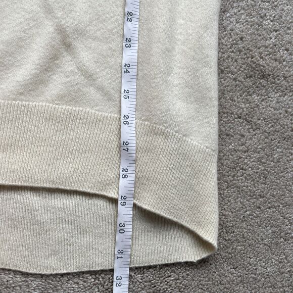 Uniqlo Turtleneck Sweater Womens Small Cashmere Cream Oversized Quiet Luxury - Picture 6 of 7